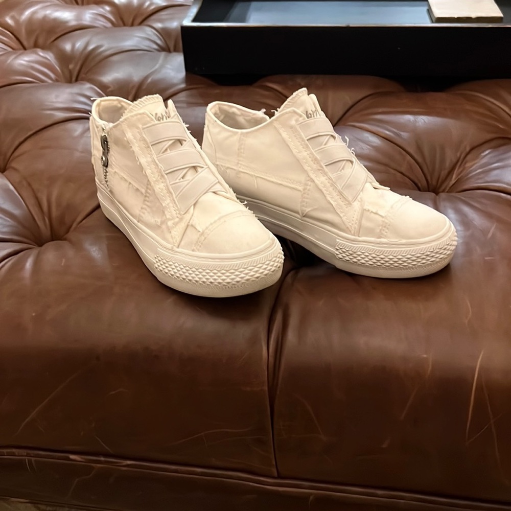 White blowfish sneakers size 6